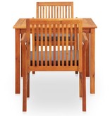 VidaXL 3-delige Tuinset met kussens massief acaciahout