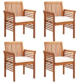 VidaXL 5-delige Tuinset met kussens massief acaciahout