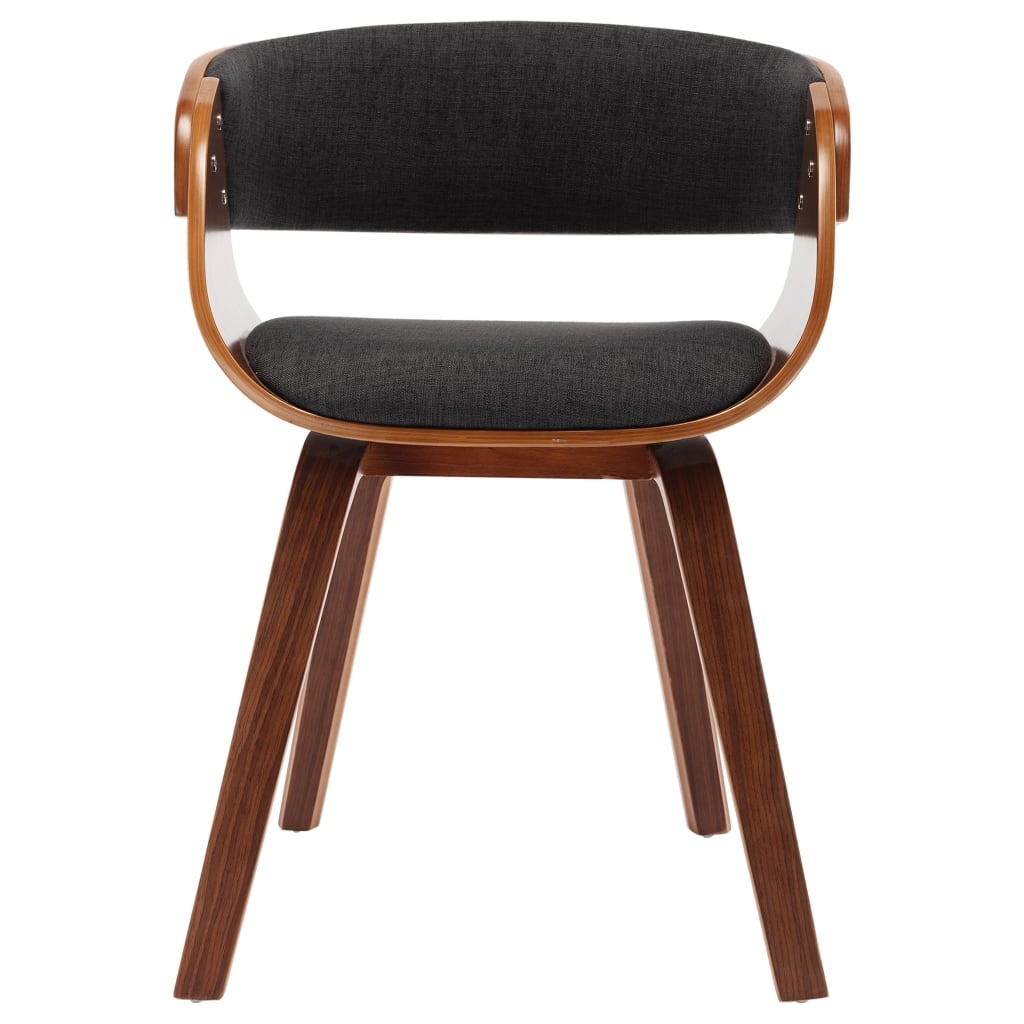 vidaXL Eetkamerstoelen 2 st met houten frame stof grijs