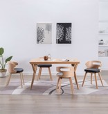 VidaXL Eetkamerstoelen 4 st gebogen hout en kunstleer zwart