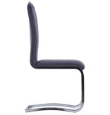 VidaXL Eetkamerstoelen 6 st kunstsuède grijs