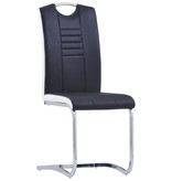 VidaXL Eetkamerstoelen 6 st kunstleer zwart