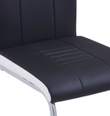 VidaXL Eetkamerstoelen 6 st kunstleer zwart