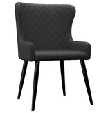 VidaXL Eetkamerstoelen 6 st stof zwart