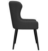VidaXL Eetkamerstoelen 6 st stof zwart