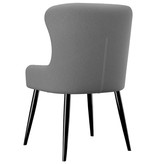 vidaXL Eetkamerstoelen 6 st stof zwart