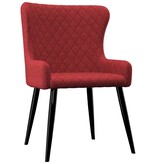 vidaXL Eetkamerstoelen 4 st stof bordeauxrood