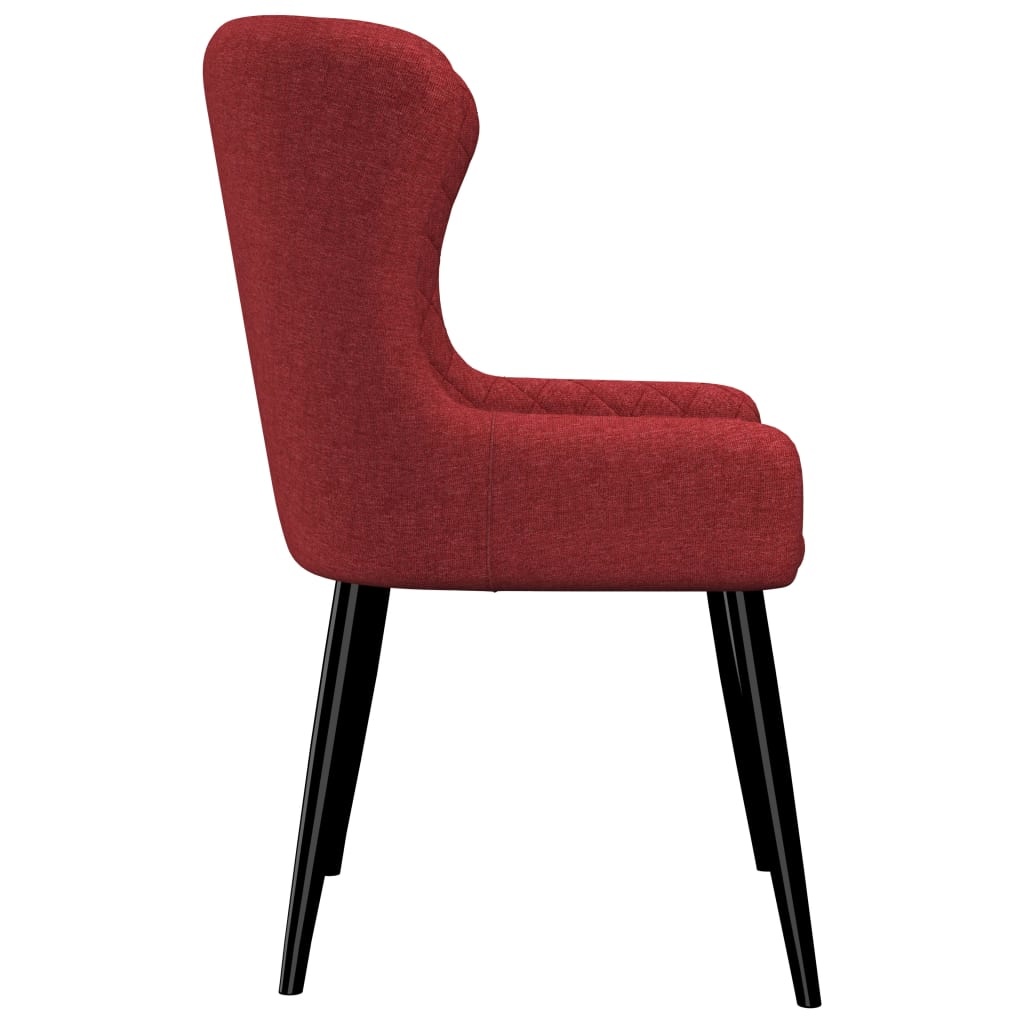 vidaXL Eetkamerstoelen 4 st stof bordeauxrood