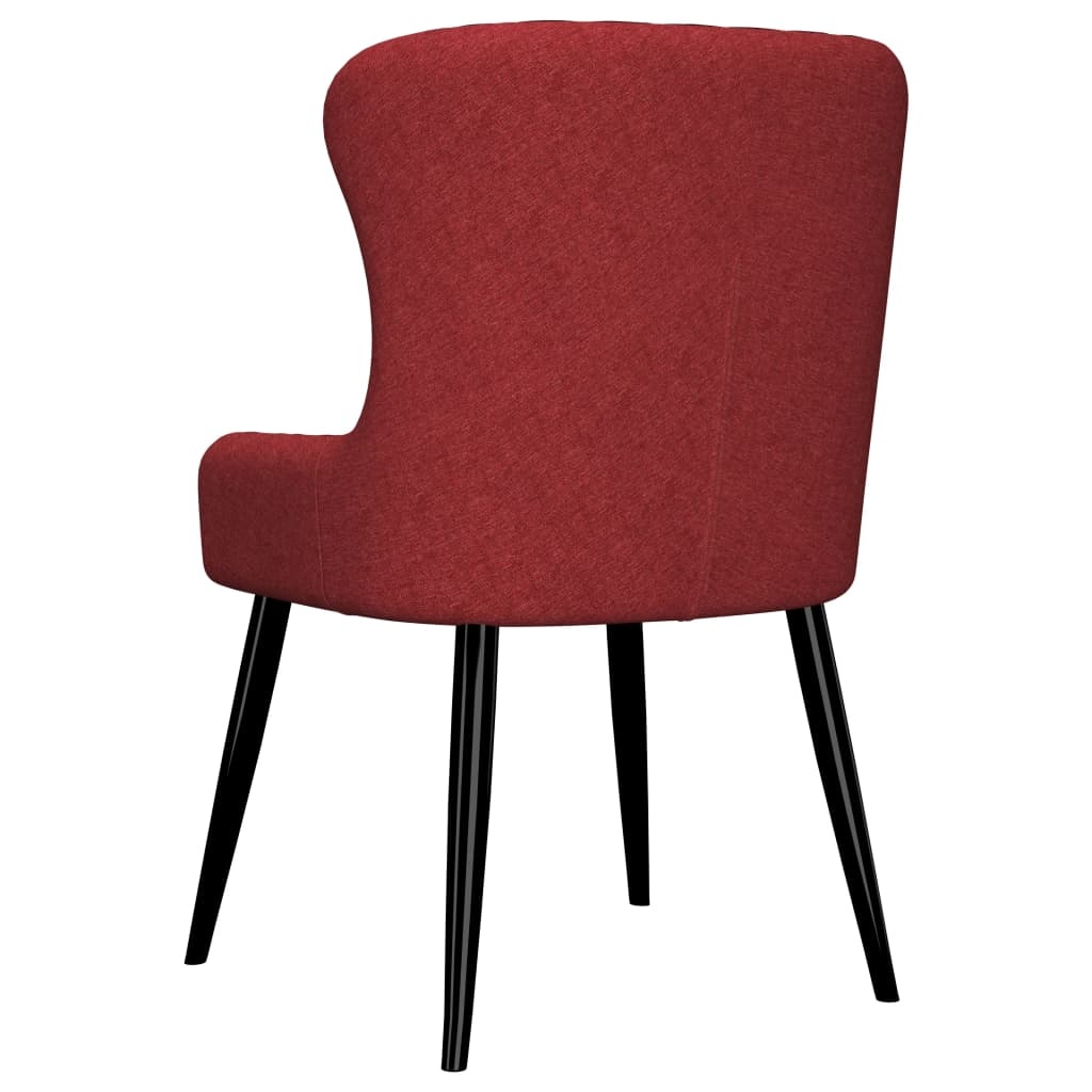 vidaXL Eetkamerstoelen 4 st stof bordeauxrood