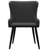 VidaXL Eetkamerstoelen 4 st stof zwart