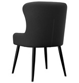 VidaXL Eetkamerstoelen 4 st stof zwart