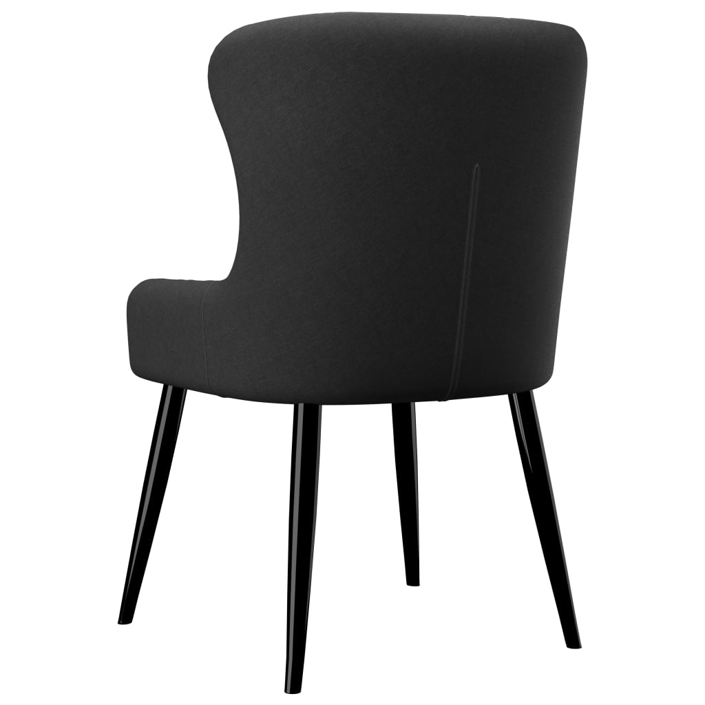 VidaXL Eetkamerstoelen 4 st stof zwart
