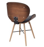 VidaXL Eetkamerstoelen 6 st gebogen hout en kunstleer