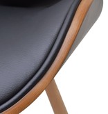 VidaXL Eetkamerstoelen 6 st gebogen hout en kunstleer