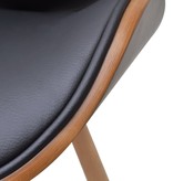 vidaXL Eetkamerstoelen 6 st gebogen hout en kunstleer