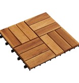 vidaXL Terrastegels 30x30 cm acaciahout 30 st