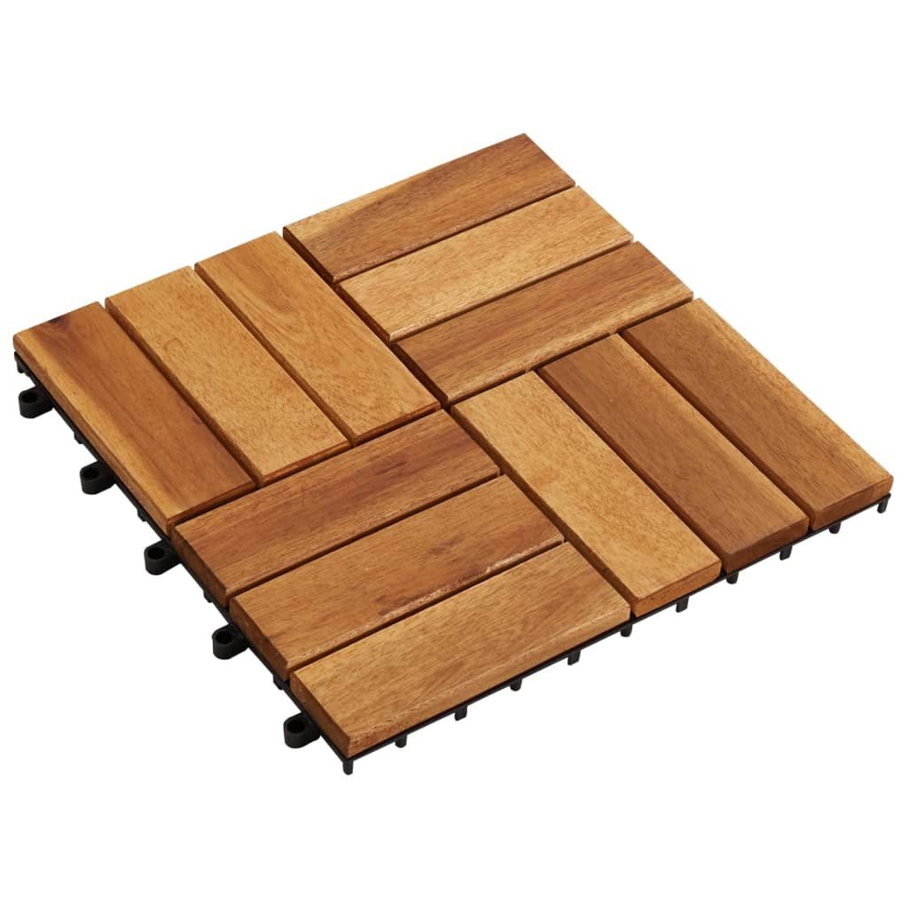 vidaXL Terrastegels 30x30 cm acaciahout 30 st