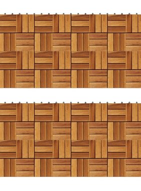 VidaXL Terrastegels 30 x 30 cm Acacia set van 20