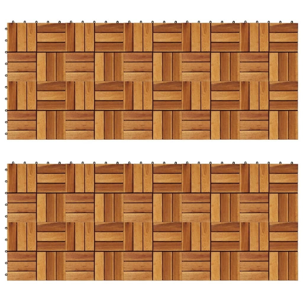 vidaXL Terrastegels 30 x 30 cm Acacia set van 20