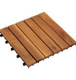 VidaXL Terrastegels verticaal 30x30 cm acaciahout 30 st
