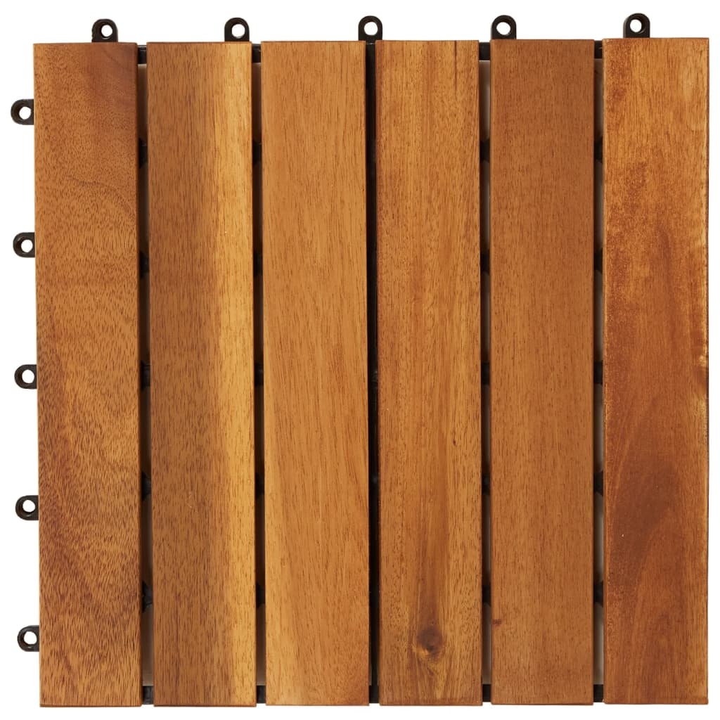 vidaXL Terrastegels verticaal patroon 30 x 30 cm Acacia set van 20