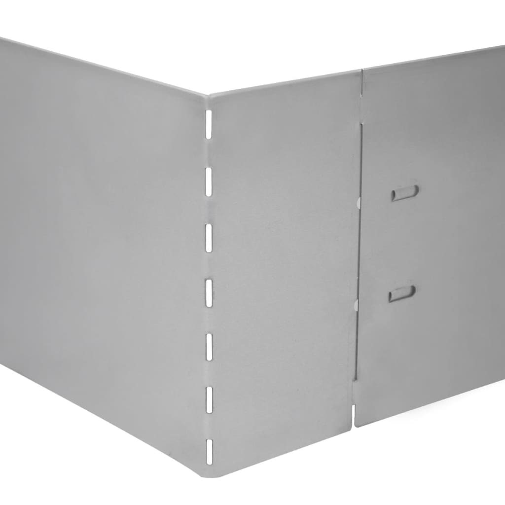 VidaXL Grasboord flexibel 100x15 cm 10 stuks gegalvaniseerd staal