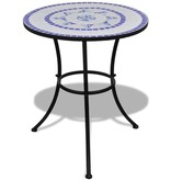 VidaXL 3-delige Bistroset keramische tegel blauw en wit