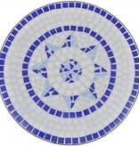VidaXL 3-delige Bistroset keramische tegel blauw en wit