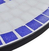 VidaXL 3-delige Bistroset keramische tegel blauw en wit