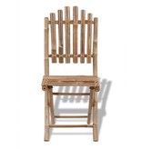 VidaXL Stoel bamboe inklapbaar 4 stuks