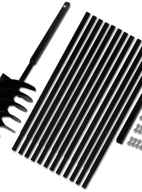 VidaXL Grondboor met handvat 200 mm en verlengstukken 13 m (staal)