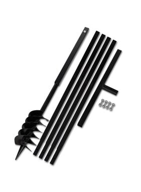VidaXL Grondboor met handvat 120 mm en verlengstukken 5 m (staal)