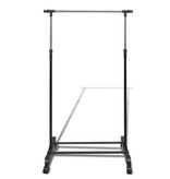 VidaXL Kledingrekken verstelbaar 2 st met 1 ophangrail