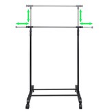 VidaXL Kledingrekken verstelbaar 2 st met 1 ophangrail