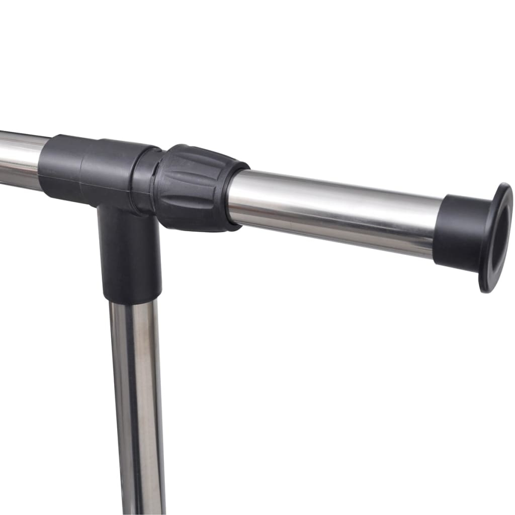 VidaXL Kledingrekken verstelbaar 2 st met 1 ophangrail