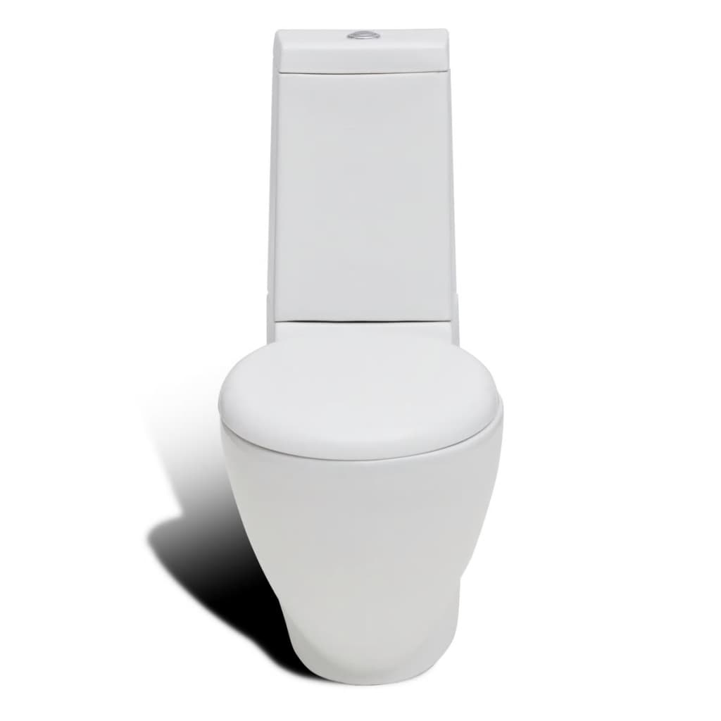 VidaXL Staand toilet en bidet set (wit)