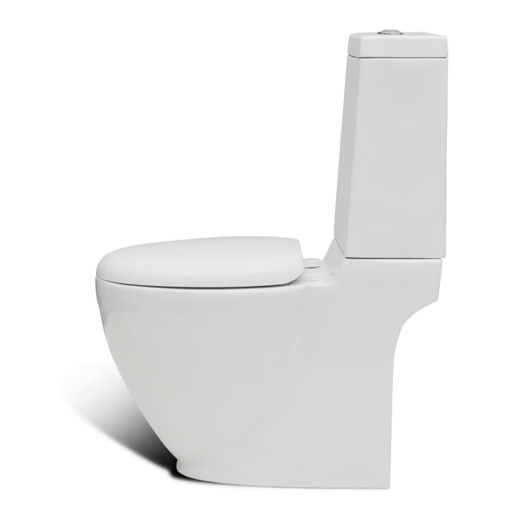 vidaXL Staand toilet en bidet set (wit)