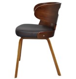 VidaXL Eetkamerstoelen 4 st gebogen hout en kunstleer bruin