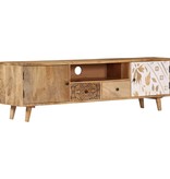 vidaXL Tv-meubel 140x30x40 cm massief mangohout