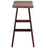 vidaXL Barstoelen 2 st stof taupe