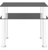 VidaXL Bijzettafel 45x50x45 cm glas zwart