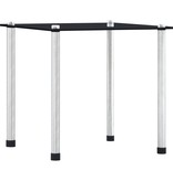 VidaXL 3-delige Tafeltjesset gehard glas zwart