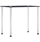 VidaXL 3-delige Tafeltjesset gehard glas zwart