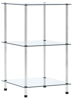 vidaXL Kastje 3-laags 40x40x67 cm gehard glas transparant