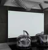 vidaXL Spatscherm keuken 80x50 cm gehard glas wit