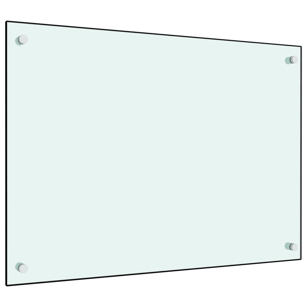 vidaXL Spatscherm keuken 70x50 cm gehard glas wit