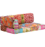VidaXL Poef stof patchwork