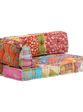 VidaXL Poef stof patchwork