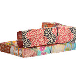 VidaXL Poef stof patchwork