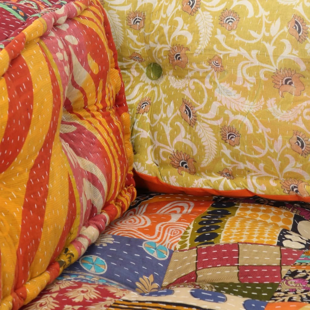 VidaXL Poef stof patchwork